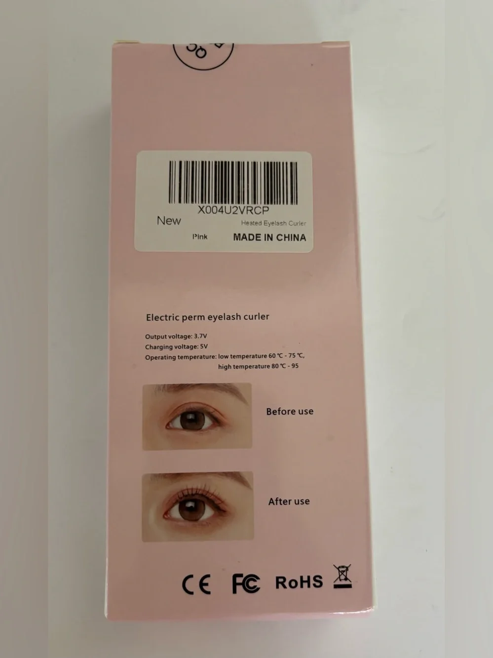 Electric Perm Eyelash Curler in Pink - XH-006
